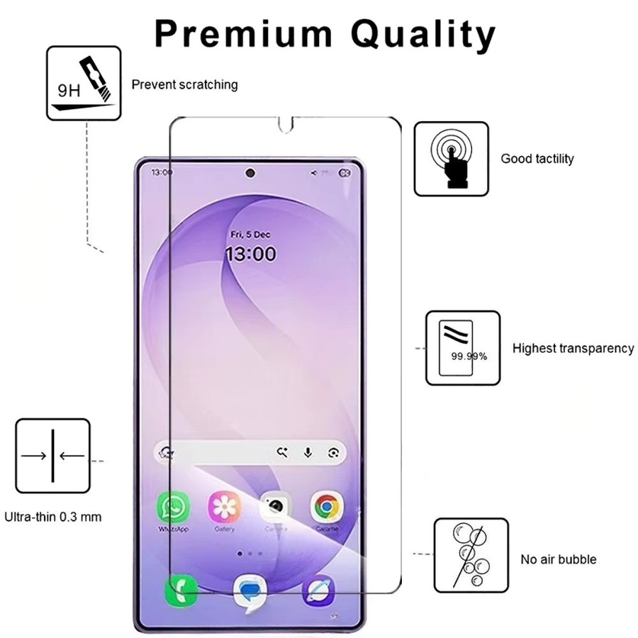 2 Stück Ultra HD Vollbild-Displayschutzfolie für Samsung Galaxy S26 S25 S24 S23 S22 S21 Plus FE inklusive 2 Stück Kameralinsen-Glas in Transparent - Bild 3