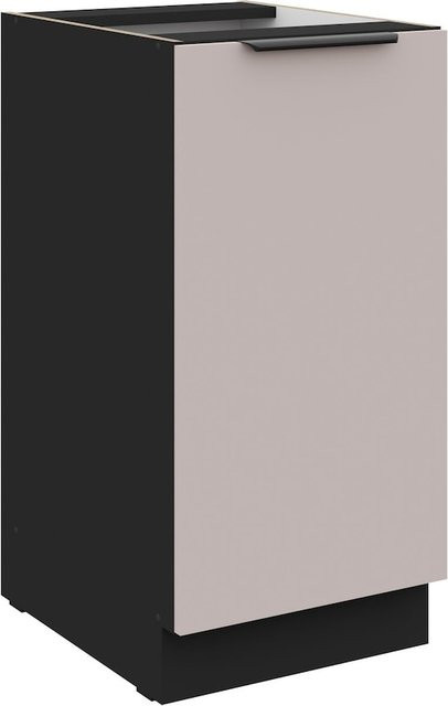 Küchenunterschrank ARONA in Kaschmir Beige mit Einlegeboden und Scharniertüren, Breite: 40 cm - Bild 1