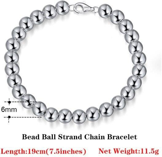 Orsa Jewels Perlen Armband, 925 Silber, Weiß, Unisex - Bild 1