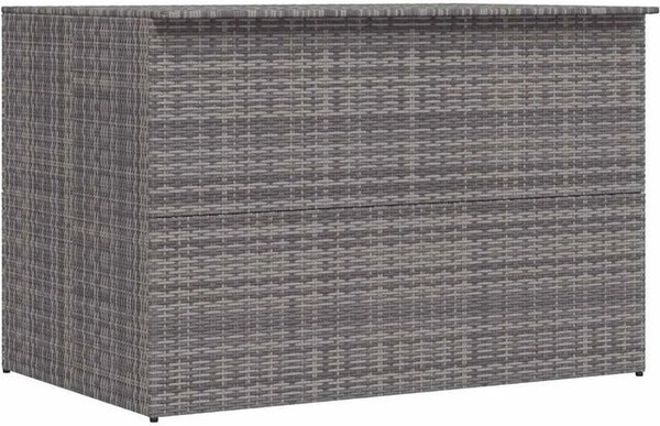 Furnicato Auflagenbox für den Garten in Grau aus Poly Rattan mit pulverbeschichtetem Stahlrahmen B/T/H: 150 x 100 x 100 cm