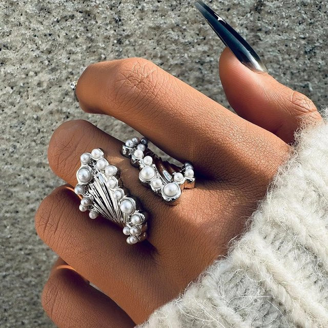 Ring Lippenform, Zinklegierung, Silber, Damen - Bild 1