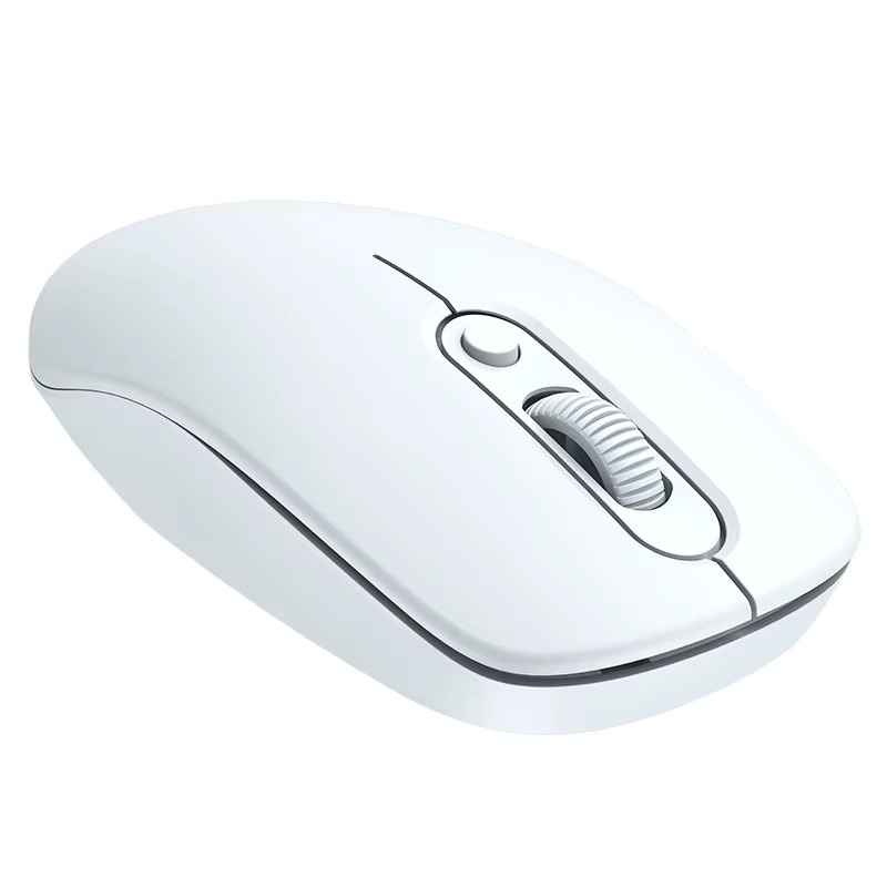 NexusClick Kabellose Maus in Beige mit Hintergrundbeleuchtung, 1600 DPI und leisem Klicken, wiederaufladbar via USB - Bild 3