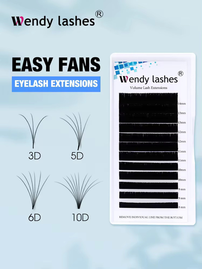 Wendy Lashes Easy Fanning Volume Wimpernverlängerung, Black, Natürlich - Bild 7