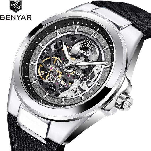 BENYAR Armbanduhr Automatik, Edelstahl, Blau, Herren - Bild 1