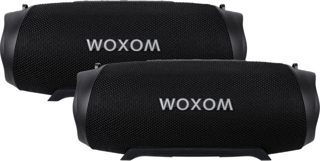 Woxom Groove Bluetooth Lautsprecher Doppelpack in Schwarz mit IP67 Schutzklasse - Bild 1