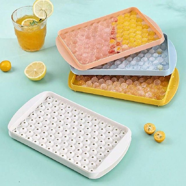 YOCITY Mini Eiswürfelform mit 104 Fächern für Crushed Ice in Pink - Bild 1