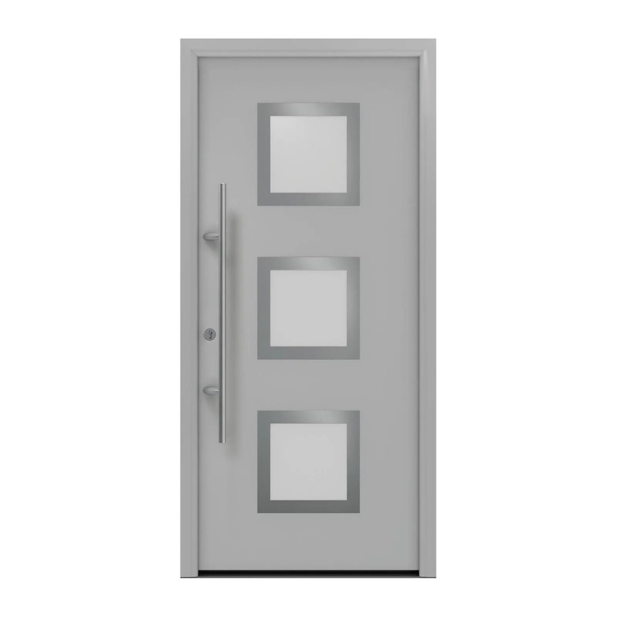 EcoStar Haustür Isopro Secur IPS 810S Weißaluminium mit Glaseinsatz, B: 110 cm, H: 210 cm, DIN L - Bild 2