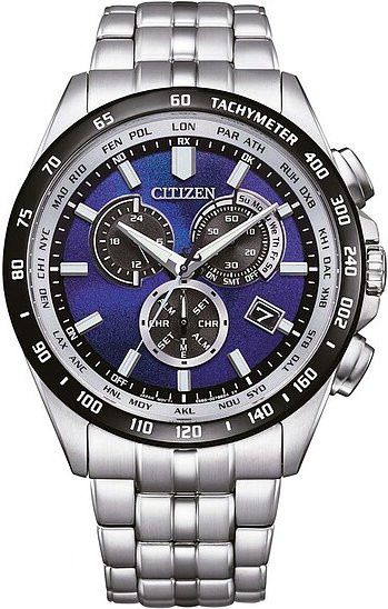 Citizen Armbanduhr, Solar, Edelstahl, Blau, 43 mm, Herren - Bild 1