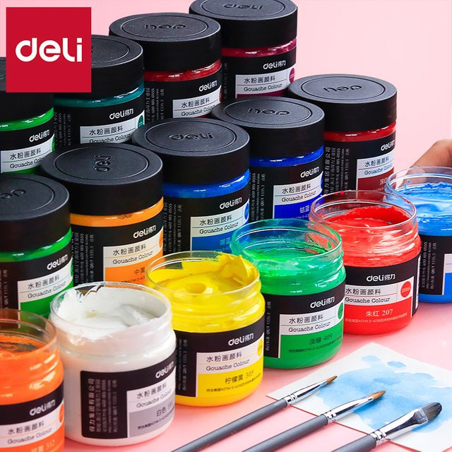 Deli Acrylpigment für Kunstmodell und DIY-Wandmalerei, Multicolour, 100 ml - Bild 1