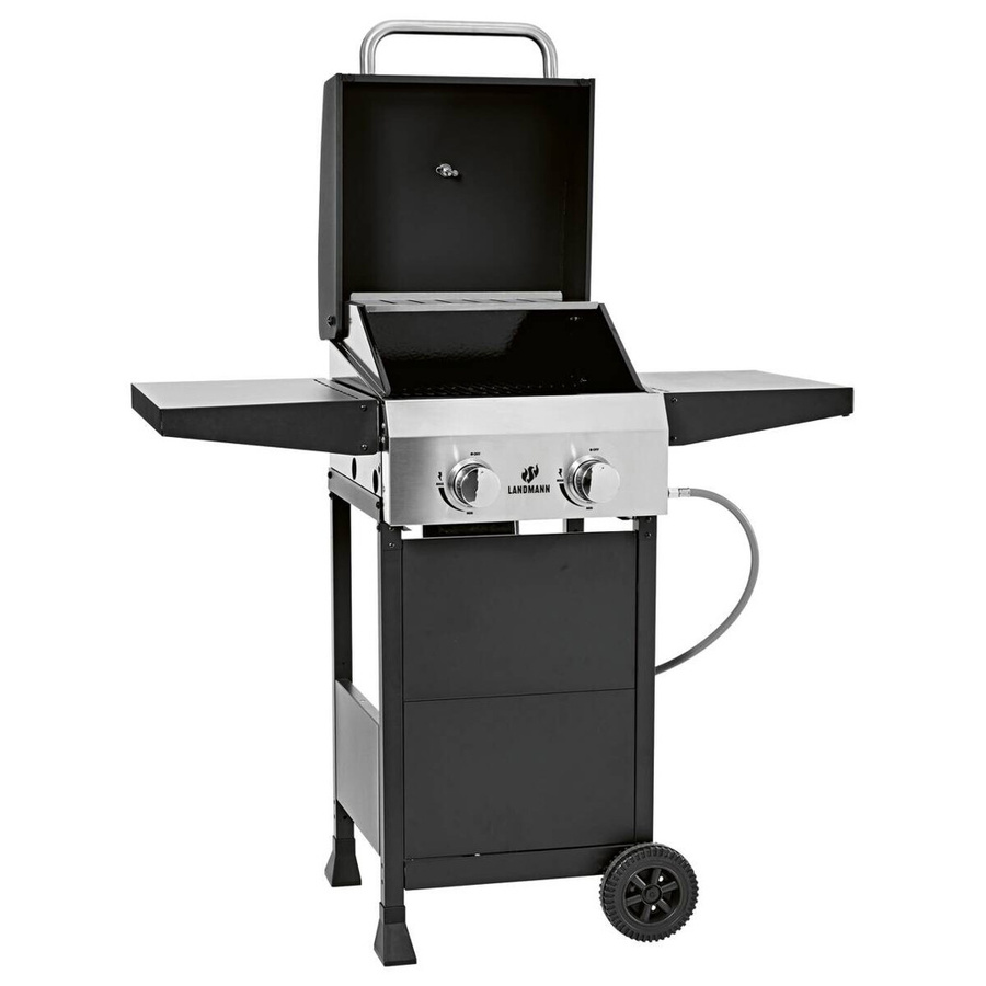Landmann Gasgrill 2.0 aus Edelstahl in Schwarz, B/H/L: 55 x 104 x 104 cm - Bild 2