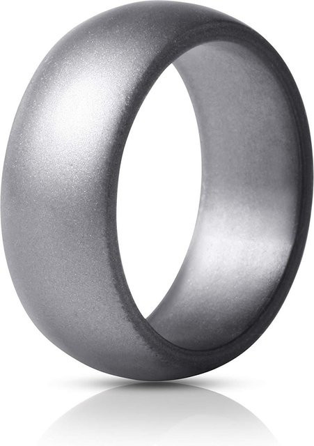 SCIONE Silikonring, Silber, Unisex, 8 mm - Bild 1