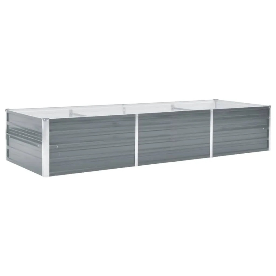 vidaXL Garten-Hochbeet aus verzinktem Stahl in Grau, B/T/H: 240 x 80 x 45 cm - Bild 2