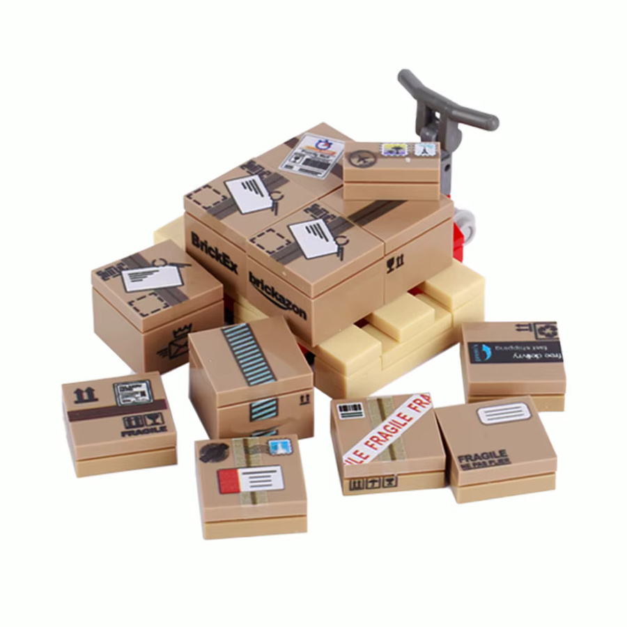 BRICKPANDA MOC City Construction Modular Industrial Forklift Express Box Baustein-Set aus Kunststoff - Bild 2