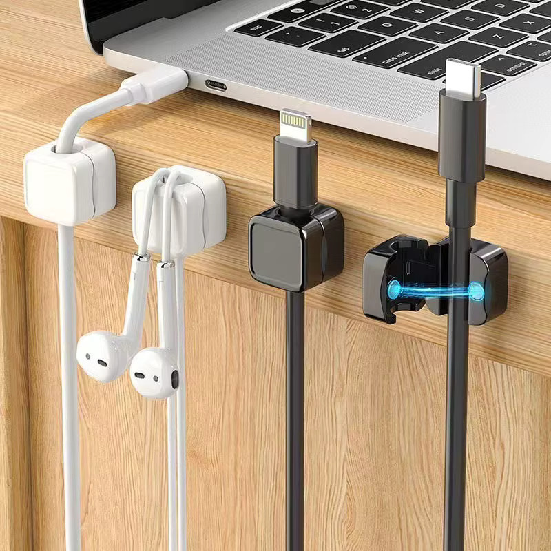 Magnetischer Kabel-Organizer in Weiß zur Kabelverwaltung und als Kabelhalter für dein Heimbüro oder die Küche - Bild 3
