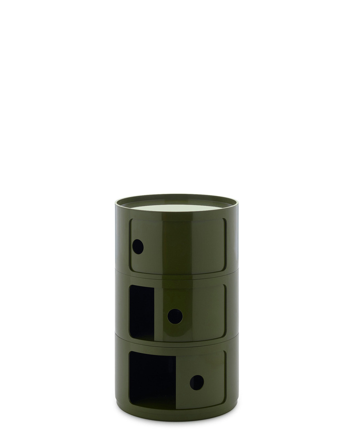 Kartell New Componibili Big 3 Elemente Regal aus Kunststoff in Grün glänzend - Bild 2