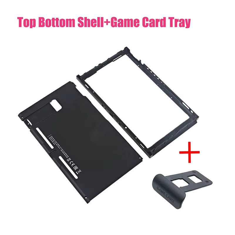 Y43A-3X Ersatzgehäuse für Nintendo Switch mit Ober- und Unterschale sowie Spielkartenfach in Schwarz - Bild 4