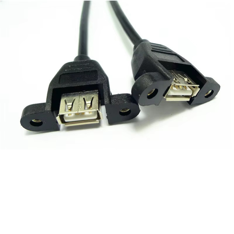 ZSDZFYLLK USB 2.0 Motherboard Erweiterungshalterung mit 2 USB-A Ports und 30 cm Dupont 9 Pin Kabel in Schwarz - Bild 3