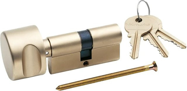 AnsaPro Knaufzylinder aus Messing in Gold 30/30 - Bild 1