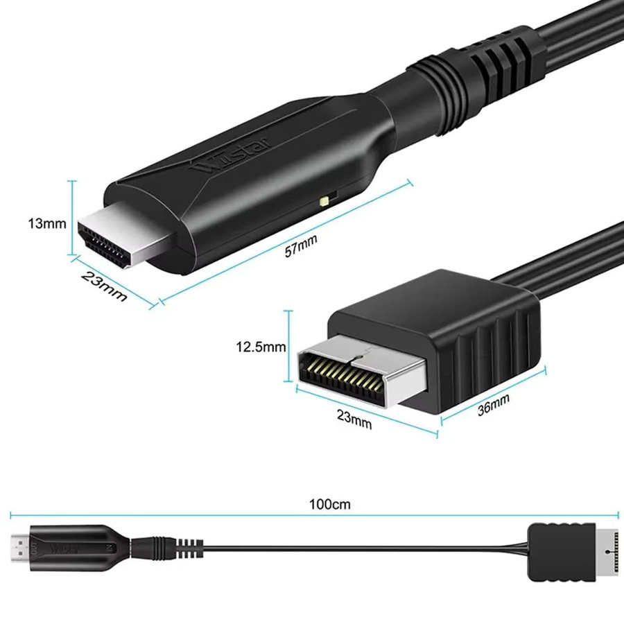 TenYua PS2 zu HDMI Konverter Adapter in Schwarz für 1080P Full HD Audio-Video-Signal mit Unterstützung für PS1 und PS2 Anzeigemodi - Bild 5