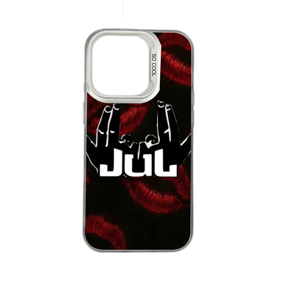 Handyhülle mit Jul Logo-Druck für iPhone 11 bis 17 Pro Max, Stoßfeste Aurora TPU Hülle, Mehrfarbig - Bild 4
