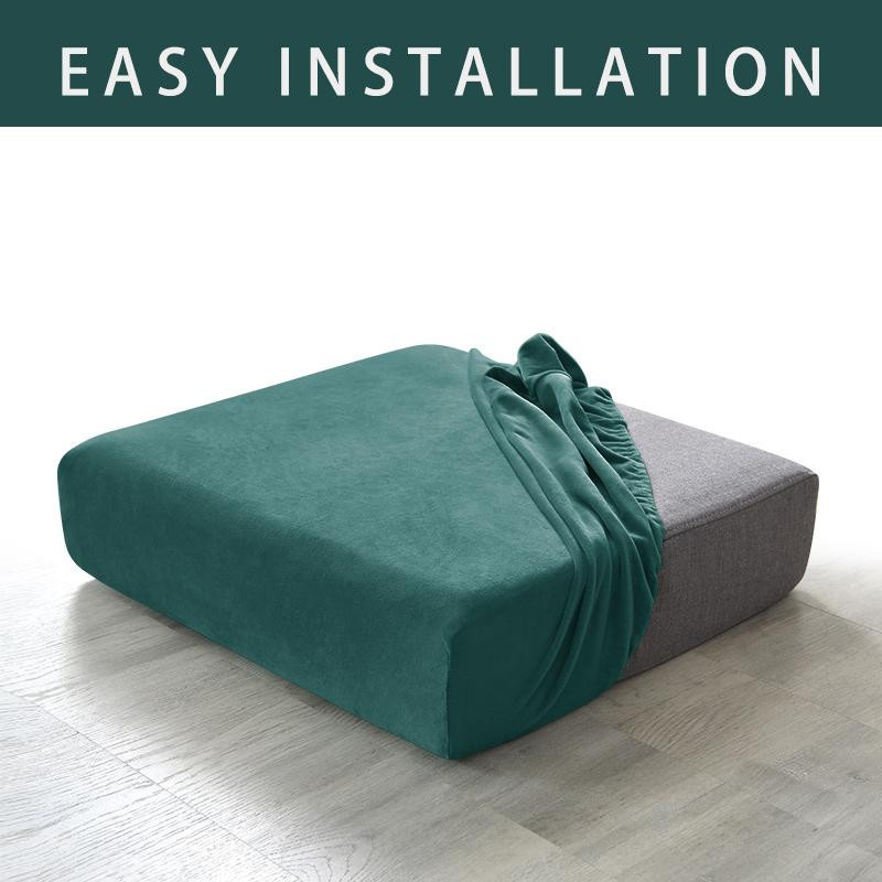 Airldianer Samt Kissenbezug für Sofa und Stühle, elastischer und schmutzabweisender Schonbezug aus Polyester für Ecksofas - Bild 2