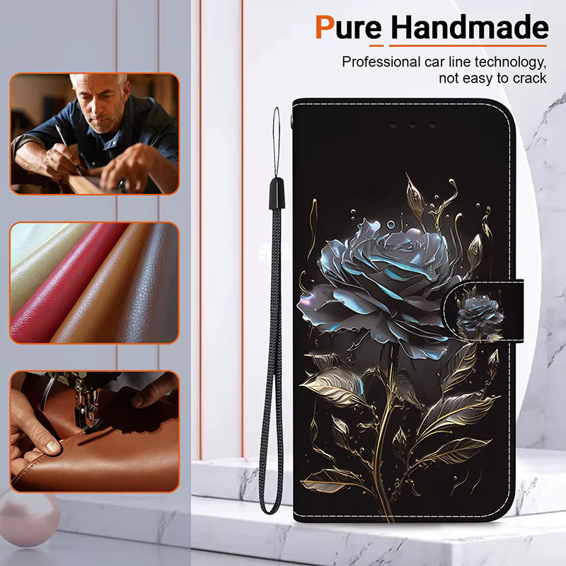 Magnetische Cartoon Brieftasche mit Standfunktion als Flip Cover für Motorola Moto G10 G22 G30 G51 G52 G42 G62 G72 G73 G60 Play G8 G9 Power - Bild 2