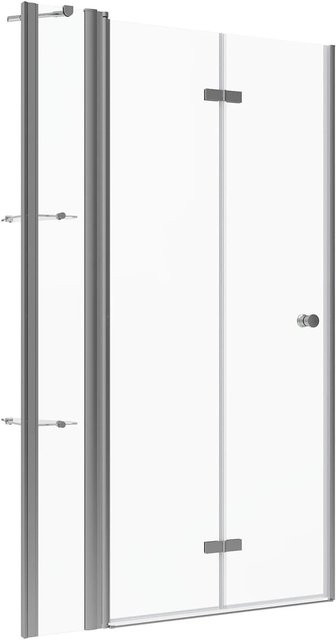 Aquabatos Nischentür Klappbar Duschabtrennung mit 25 cm Festteil, Transparent, Sicherheitsglas, B/H: 105 x 187 cm - Bild 1
