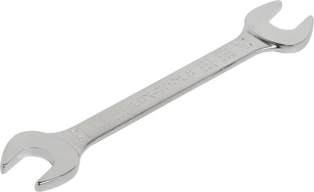 LUX-TOOLS Gabelschlüssel aus Chrom-Vanadium in Silber, Ring-Design, 20 mm x 22 mm - Bild 1