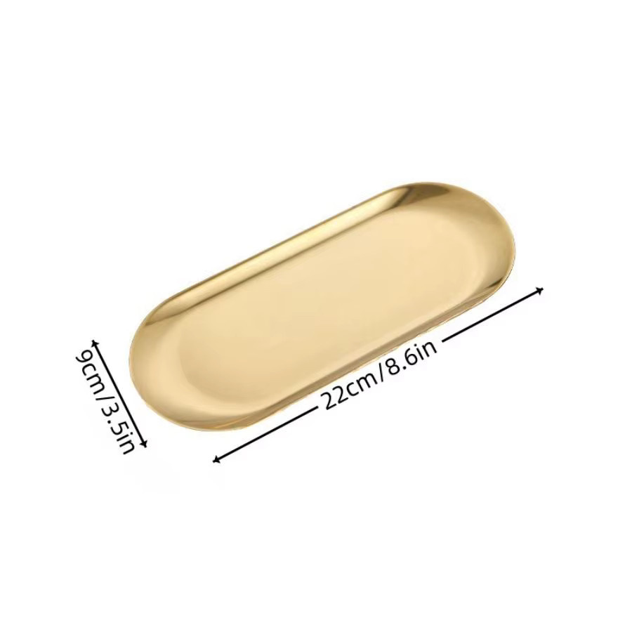 BAIJL Servierplatte aus Edelstahl in Gold oder Silber, ovale BBQ-Platte im koreanischen Stil - Bild 6