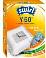 Swirl Y50 AirSpace Staubsaugerbeutel EcoPor in Weiß, 4 Stück - Bild 1