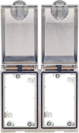 HARTING Einbaurahmen 39500000210 aus Zinkdruckguss in Silber - Bild 1
