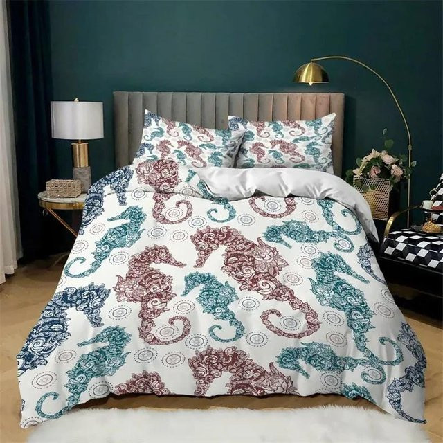 Lodestar Bettwäscheset mit Bezug und Kissenbezug im maritimen Design, Farbe Weiß, B/H: 70 x 133 cm - Bild 1