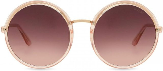 Guess GU7887 Sonnenbrille Damen, Vollrand, rund, Transparent Light Pink/Brown, Kunststoff - Bild 1
