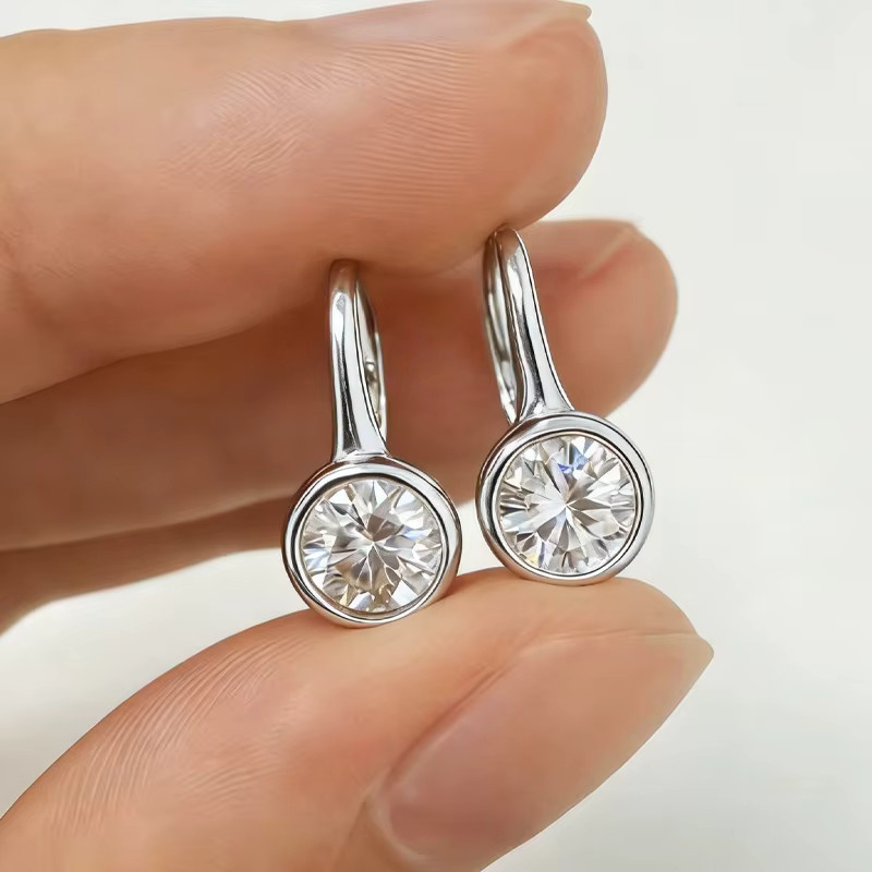LOVESSOM Ohrringe 925 Silber, Moissanit, 0,5 Karat, Damen - Bild 1