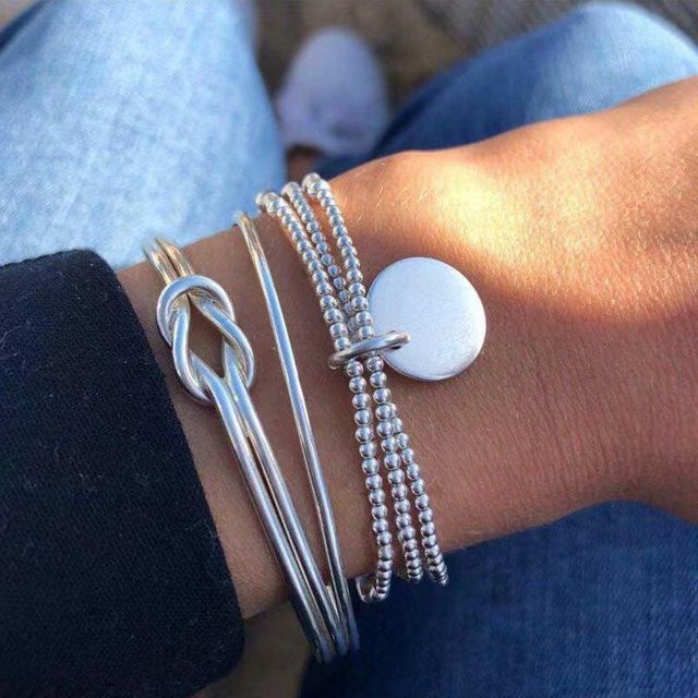 Allbestart Armband, mehrschichtig, beige, Damen - Bild 1