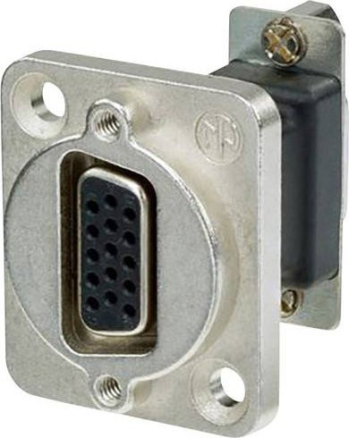 Neutrik D-SUB Adapter D-SUB-Buchse 15-polig in Silber NADB15FF - Bild 1