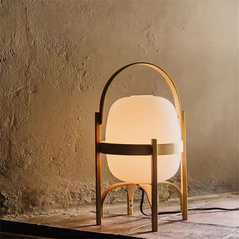 Moderne Cole Cestita LED Stehlampe aus Holz in Weiß für Wohnzimmer und Schlafzimmer - Bild 2