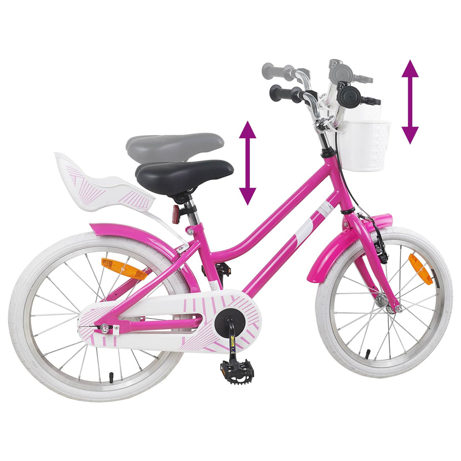 VD Home Furnishing Kinderfahrrad 18 Zoll Dunkelrosa für Alter 5-7 - Bild 2