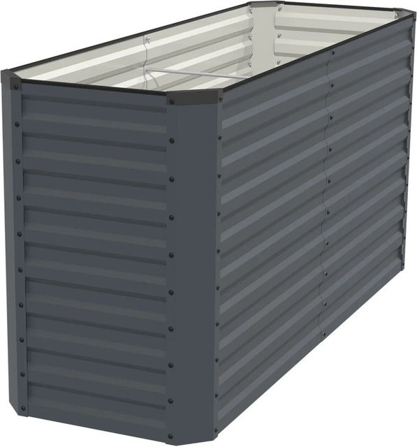 VidaAtHome.de RIVARO Hochbeet aus Stahl in Graphitgrau und Schwarz, B/T/H: 180 x 60 x 90 cm - Bild 1