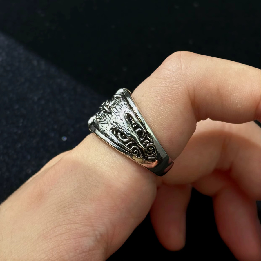 LENNIK Offener Ring, versilbertes Messing, Herren - Bild 5