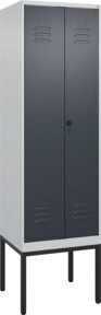 C+P Spind Classic PLUS Schwarz-Weiß-Spind mit 2 Abteilen in Anthrazitgrau, H x B x T: 212 x 60 x 50 cm - Bild 1
