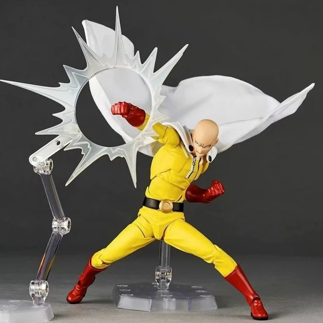 Kaiyodo One Punch Man Saitama, Artikulierbare Figur, Kunststoff, Weiß - Bild 1