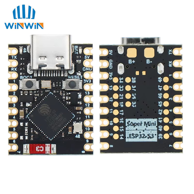 AITEWIN ROBOT ESP32-S3 Supermini Entwicklungsboard mit WiFi und Bluetooth in Schwarz - Bild 3