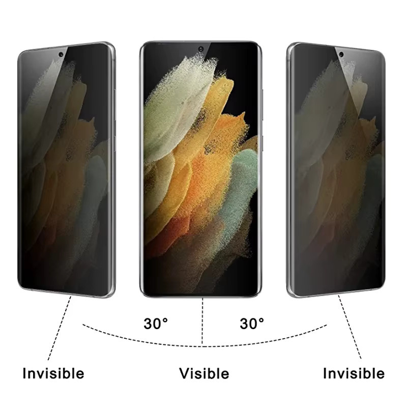 3er Pack Anti Spy Hydrogel Sichtschutzfolie für Samsung Galaxy S23 S22 S21 S20 Ultra Note 20 S10 Plus S10E Fe - Bild 2
