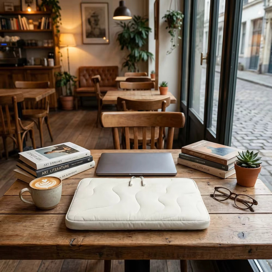 BOKEN Laptop-Schutzhülle für 13-13,6 Zoll, leichte Computertasche für MacBook Air/Pro/Neo, HP, Dell Surface und Lenovo in Grün und Weiß - Bild 3
