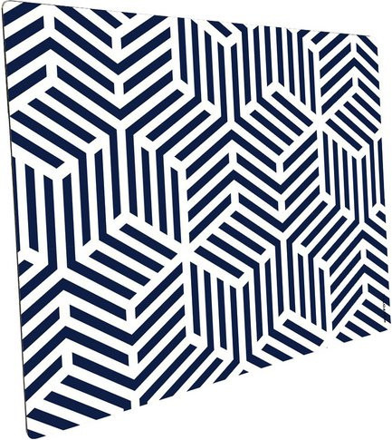 mySPOTTI Mini-Spritzschutz Svenson aus Aluverbund in Blau-Weiß mit grafischem Design, B/H: 41,0 x 59,0 cm - Bild 1