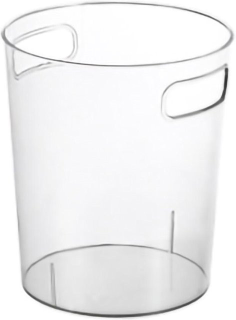 Transparenter Mülleimer von CosyHome mit Griffen in Weiß - Bild 1