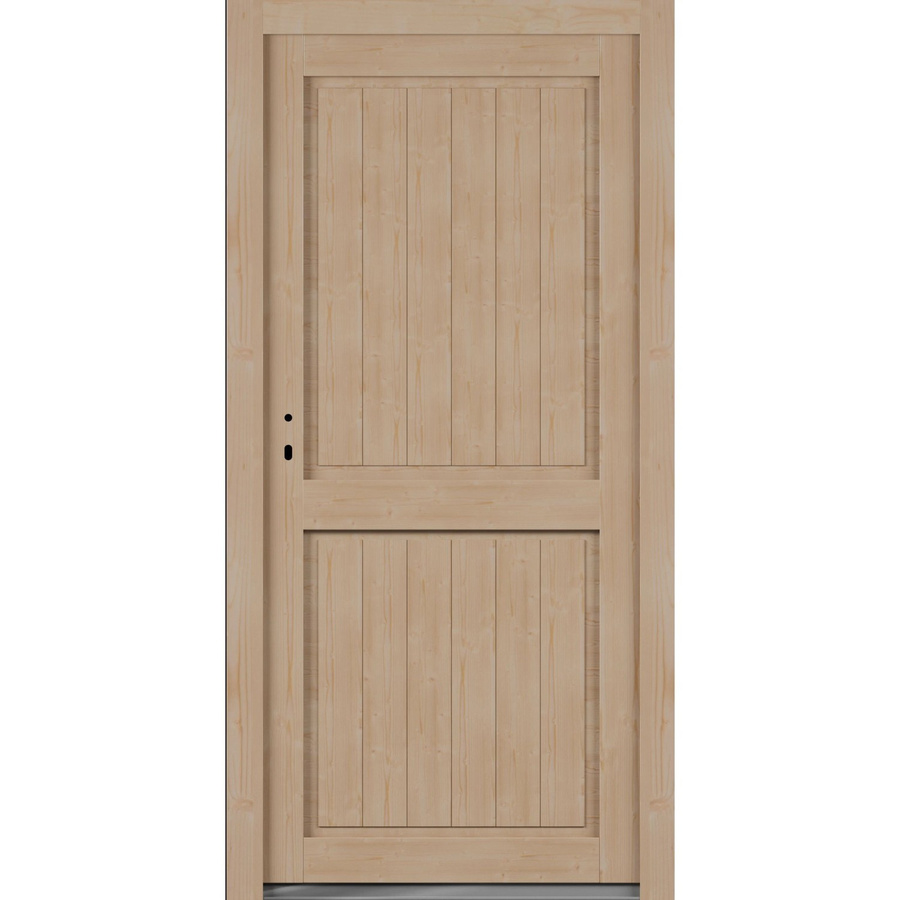 Roro Nebeneingangstür OHE 1003 Fichte in Rustik Brown Beige, B/H: 98 x 198 cm, DIN Links - Bild 2