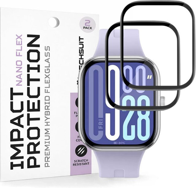 Techsuit Schutzfolie Nano Flex für Xiaomi Redmi Watch 5, Kunststoff, Schwarz - Bild 1