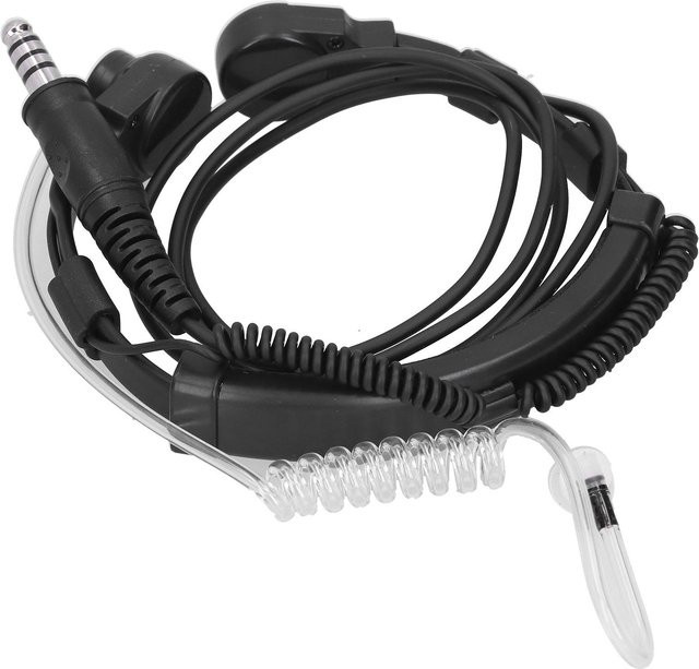 Baofeng Halsmikrofon Headset In-Ear Ohrhörer für Walkie Talkies in Schwarz - Bild 1